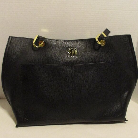 Steve Madden Woman Large Black Orange Gold Shoulder Bag & Mini Bag Set